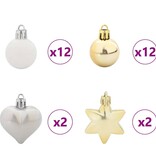 VidaXL Kerstbal Set 40 pcs Goud en Rood Kunststof