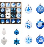 VidaXL Kerstbal Set 40 pcs Blauw en Wit Kunststof