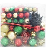 VidaXL Kerstbal Set met 300 LED 120 pcs Multikleur Kunststof