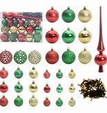VidaXL Kerstbal Set met 150 LED 61 pcs Multikleur Kunststof