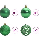 VidaXL Kerstbal Set met 150 LED 61 pcs Multikleur Kunststof