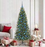 VidaXL Kerstbal Set met 300 LED 120 pcs Blauw Kunststof