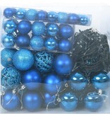 VidaXL Kerstbal Set met 300 LED 120 pcs Blauw Kunststof
