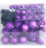 VidaXL Kerstbal Set met 300 LED 120 pcs Lila Kunststof