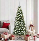 VidaXL Kerstbal Set met 300 LED 120 pcs Wit Kunststof