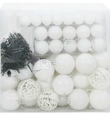 VidaXL Kerstbal Set met 300 LED 120 pcs Wit Kunststof