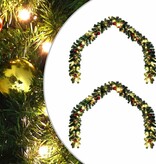 VidaXL Kerstkrans met 600 LED 2 pcs Groen PVC