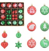 VidaXL Kerstbal Set 40 pcs Goud en Rood Kunststof