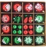 VidaXL Kerstbal Set 40 pcs Goud en Rood Kunststof