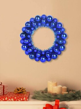 VidaXL Kerstbal Kransen 2 pcs Blauw 33 x 33 x 7 cm Polystyreen