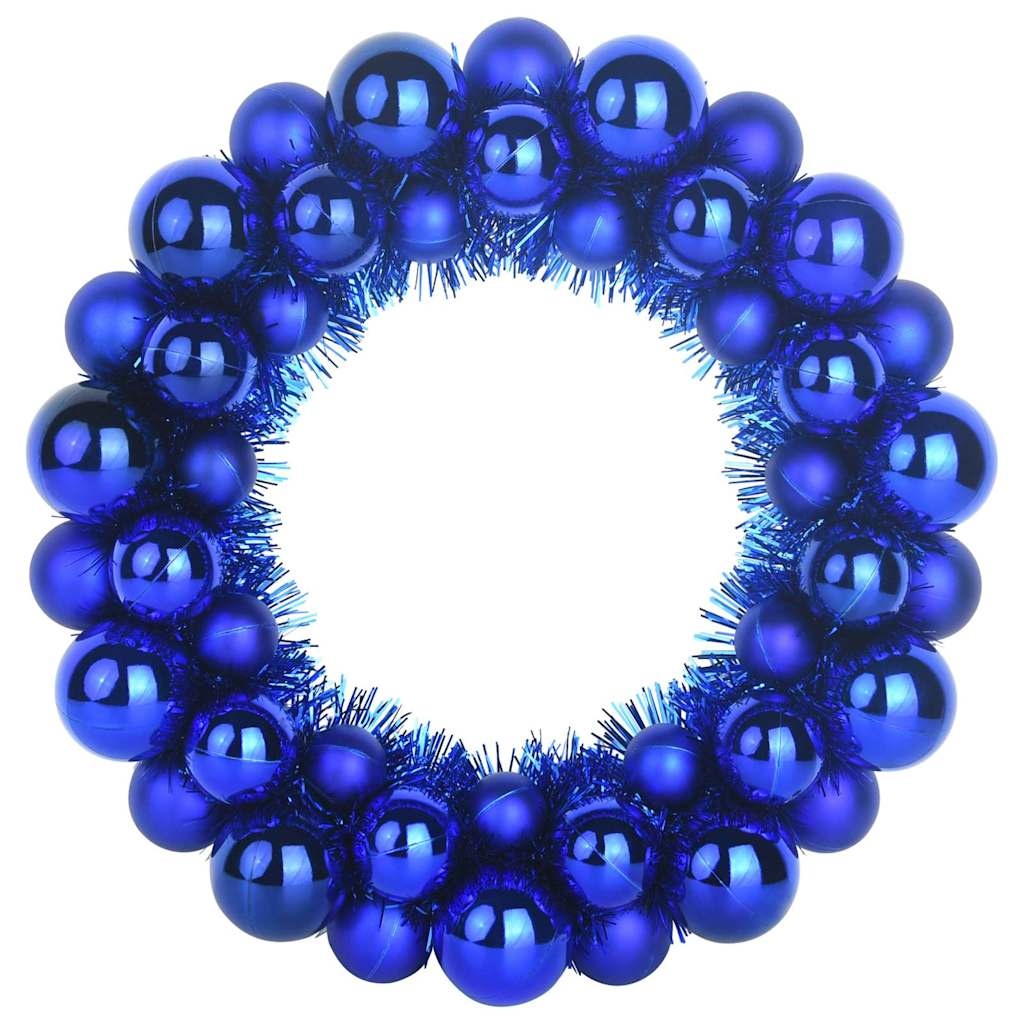 VidaXL Kerstbal Kransen 2 pcs Blauw 33 x 33 x 7 cm Polystyreen