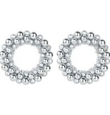 VidaXL Kerstbal Kransen 2 pcs Zilver 33 x 33 x 7 cm Polystyreen