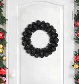 VidaXL Kerstbal Kransen 2 pcs Zwart 33 x 33 x 7 cm Polystyreen