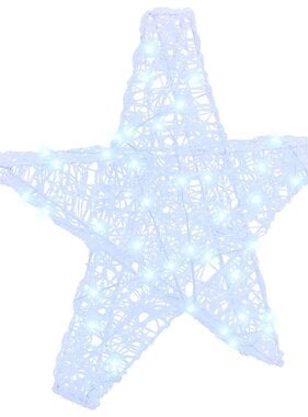 VidaXL 3D Ster met 50 LED Koudwit 55 x 53,5 x 10 cm Acryl