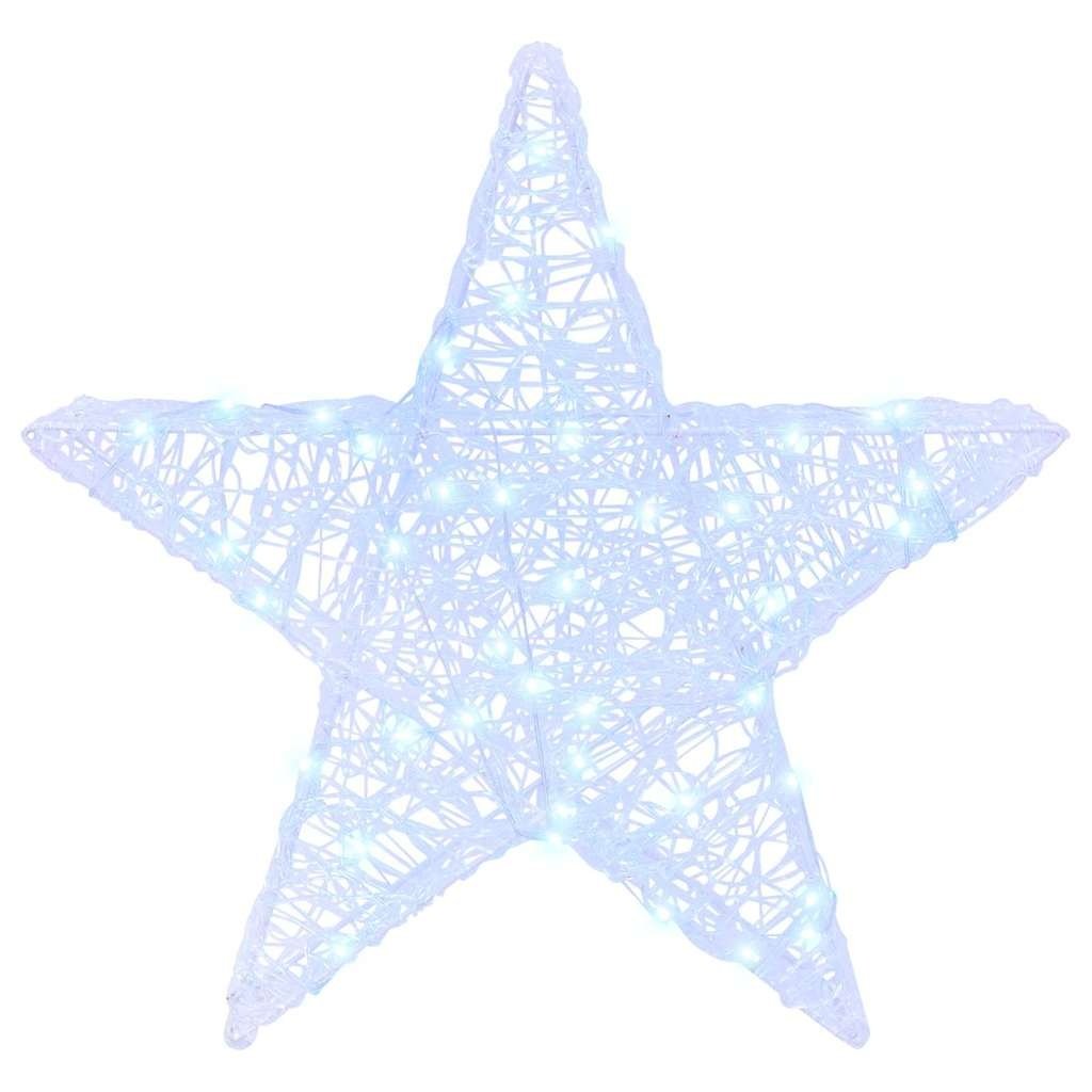 VidaXL 3D Ster met 50 LED Koudwit 55 x 53,5 x 10 cm Acryl