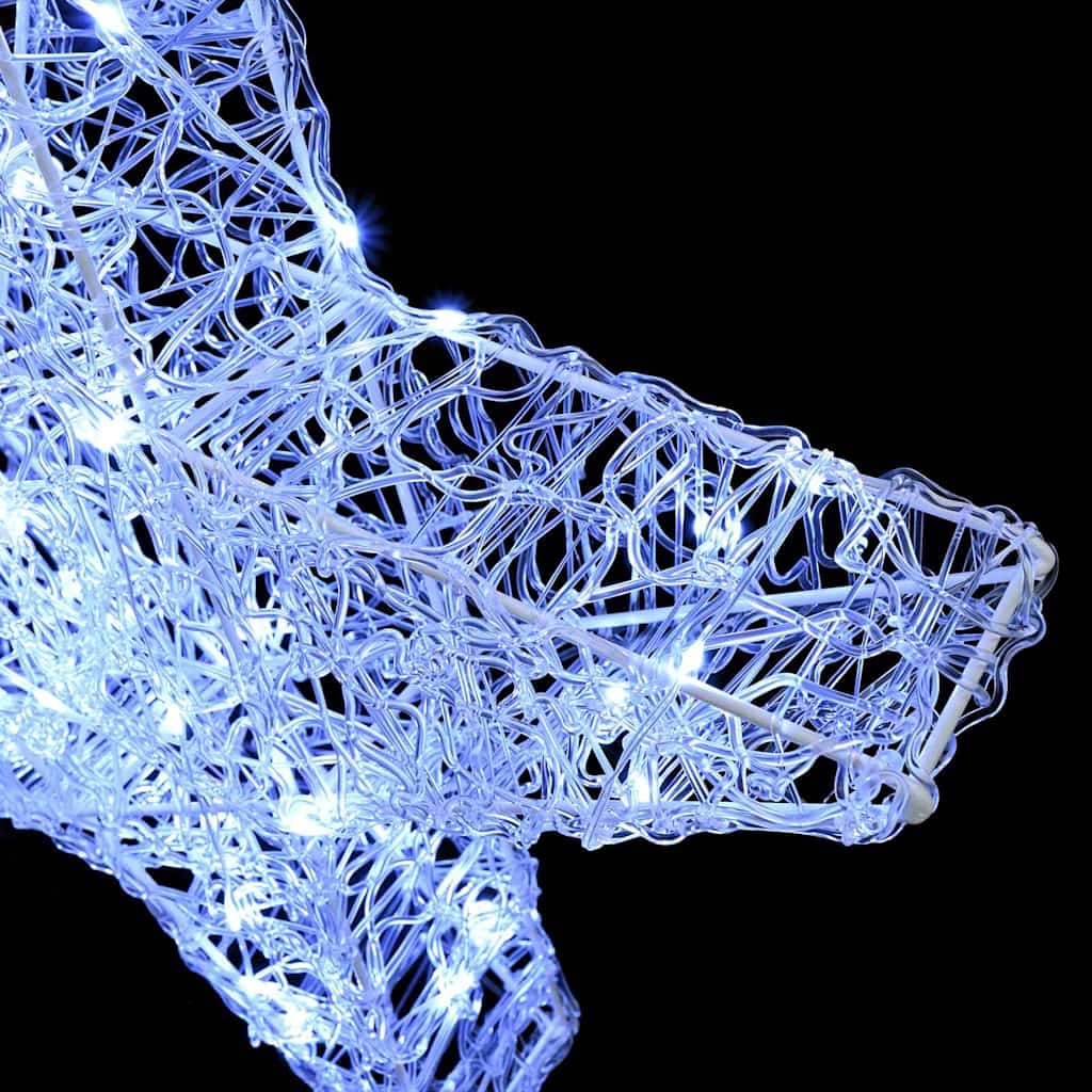 VidaXL 3D Ster met 50 LED Koudwit 55 x 53,5 x 10 cm Acryl