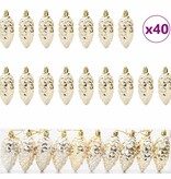 VidaXL Kerstdennenappeltje 40 pcs Goud