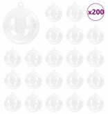 VidaXL Kerstbal Set 200 pcs Doorzichtig Ø 5 cm