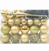VidaXL Kerstbal Set met 150 LED 61 pcs Goud Kunststof