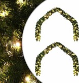 VidaXL Kerstkrans met 600 LED 2 pcs Groen PVC