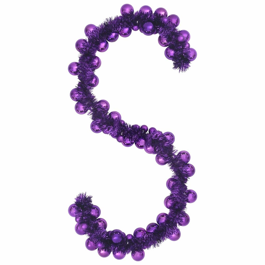 VidaXL Kerstbal Guirlande Lila 186 cm Polystyreen