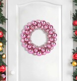 VidaXL Kerstbal Kransen 2 pcs Roze 33 x 33 x 7 cm Polystyreen