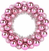 VidaXL Kerstbal Kransen 2 pcs Roze 33 x 33 x 7 cm Polystyreen