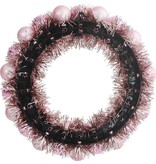 VidaXL Kerstbal Kransen 2 pcs Roze 33 x 33 x 7 cm Polystyreen