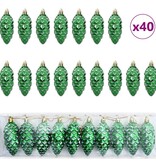 VidaXL Kerstdennenappeltje 40 pcs Groen