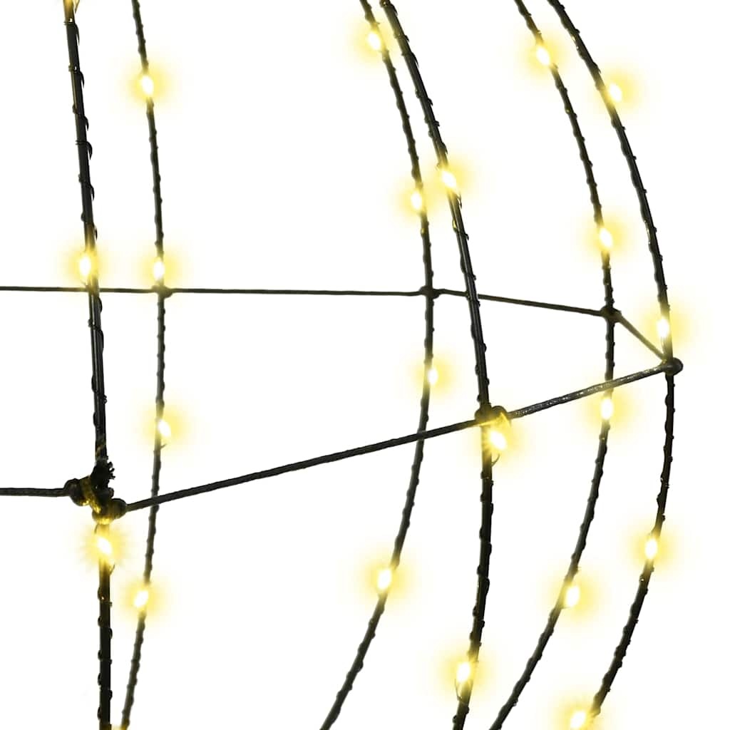 VidaXL Bal met 96 LED Warmwit 30 cm Metaal