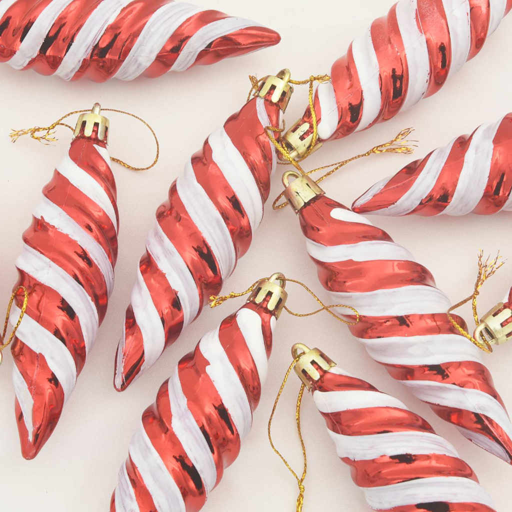 VidaXL Kerst Spiralvorm Bal 40 pcs Rood