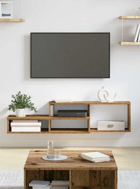 VidaXL TV-stand 120x25x28,5cm Bewerkt hout