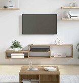 VidaXL TV-stand 150x25x28,5cm Bewerkt hout