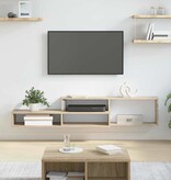 VidaXL TV-stand 150x25x28,5cm Bewerkt hout