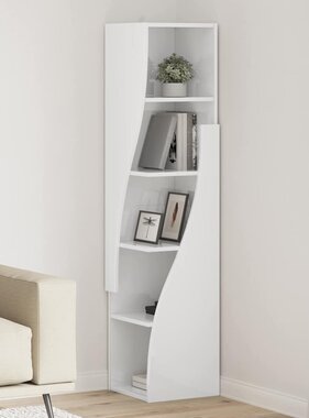 VidaXL Hoekkast Wit 32x32x140cm Bewerkt hout