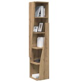 VidaXL Hoekkast Wit 27,5x27x140cm Bewerkt hout