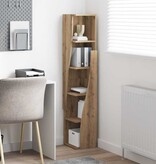 VidaXL Hoekkast Wit 27,5x27x140cm Bewerkt hout