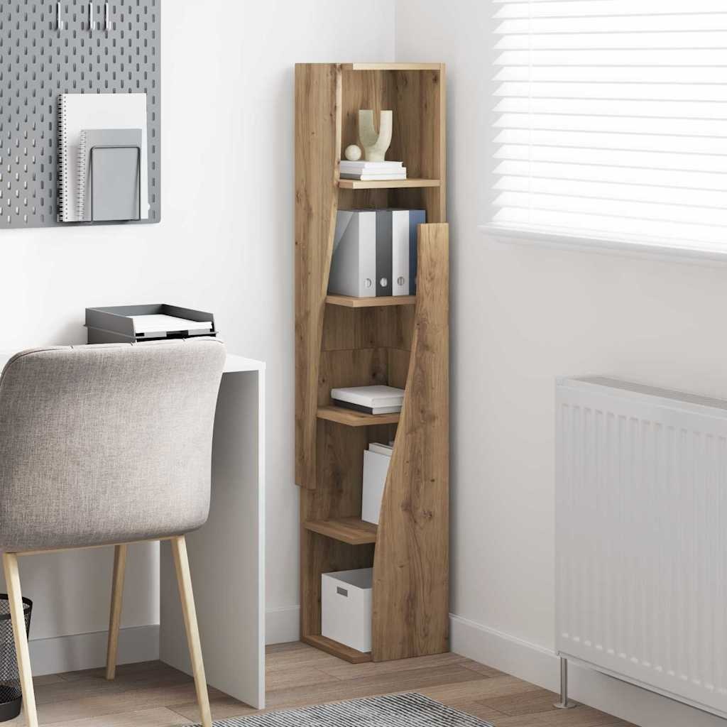 VidaXL Hoekkast Wit 27,5x27x140cm Bewerkt hout