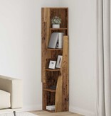 VidaXL Hoekkast Wit 27,5x27x140cm Bewerkt hout