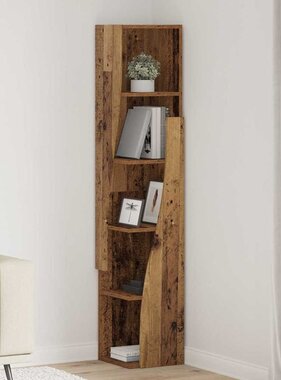 VidaXL Hoekkast Wit 27,5x27x140cm Bewerkt hout