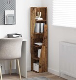 VidaXL Hoekkast Wit 27,5x27x140cm Bewerkt hout