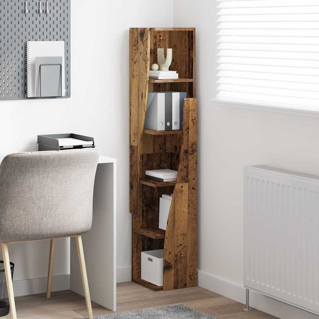 VidaXL Hoekkast Wit 27,5x27x140cm Bewerkt hout