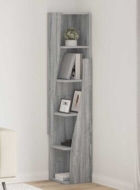 VidaXL Hoekkast Wit 27,5x27x140cm Bewerkt hout