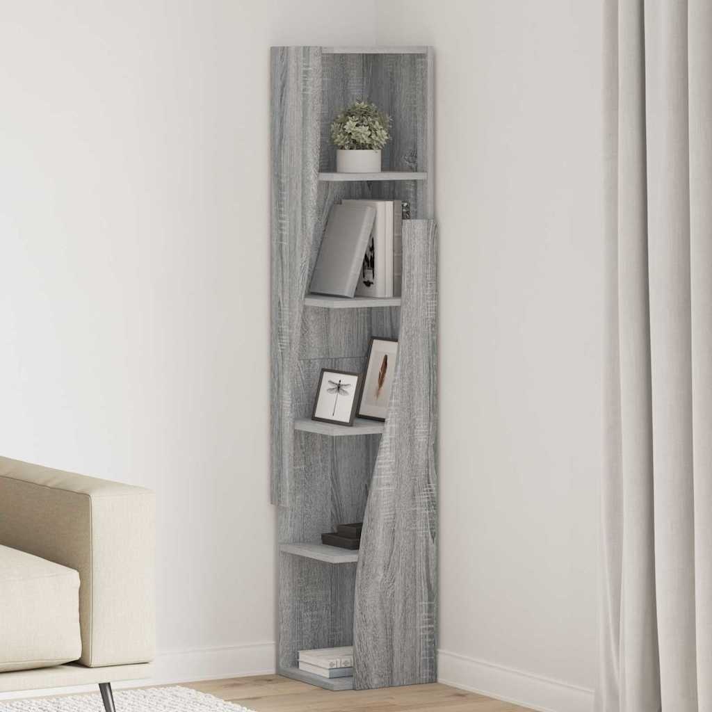 VidaXL Hoekkast Wit 27,5x27x140cm Bewerkt hout