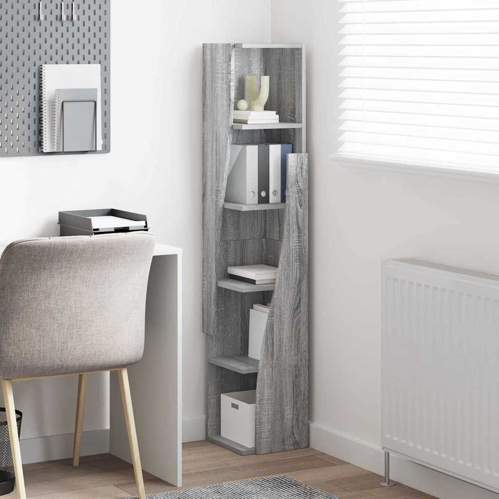 VidaXL Hoekkast Wit 27,5x27x140cm Bewerkt hout