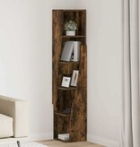 VidaXL Hoekkast Wit 27,5x27x140cm Bewerkt hout