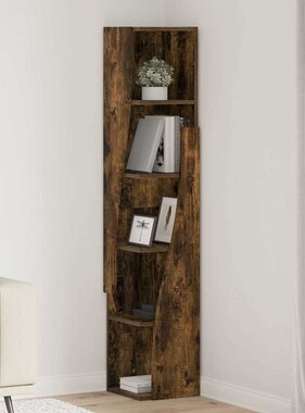 VidaXL Hoekkast Wit 27,5x27x140cm Bewerkt hout