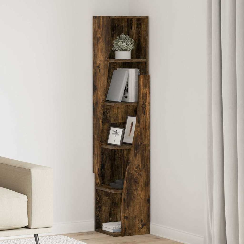 VidaXL Hoekkast Wit 27,5x27x140cm Bewerkt hout