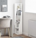 VidaXL Hoekkast Wit 27,5x27x140cm Bewerkt hout