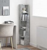 VidaXL Hoekkast Wit 27,5x27x140cm Bewerkt hout